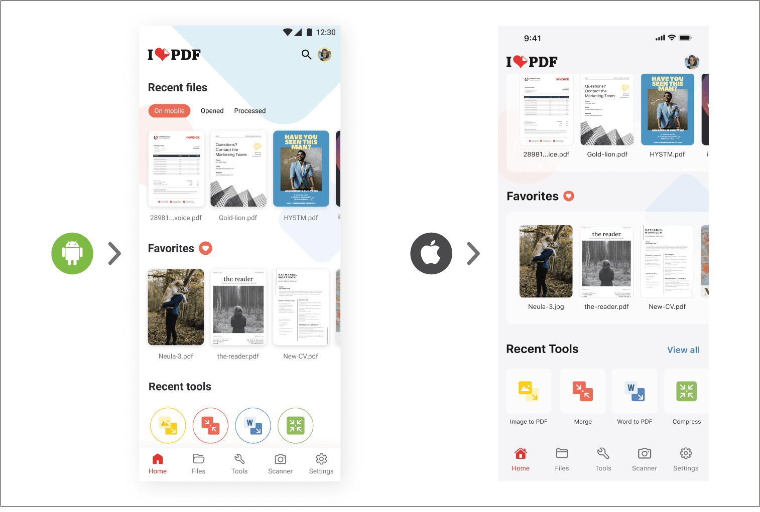 iLovePDF App Homepage