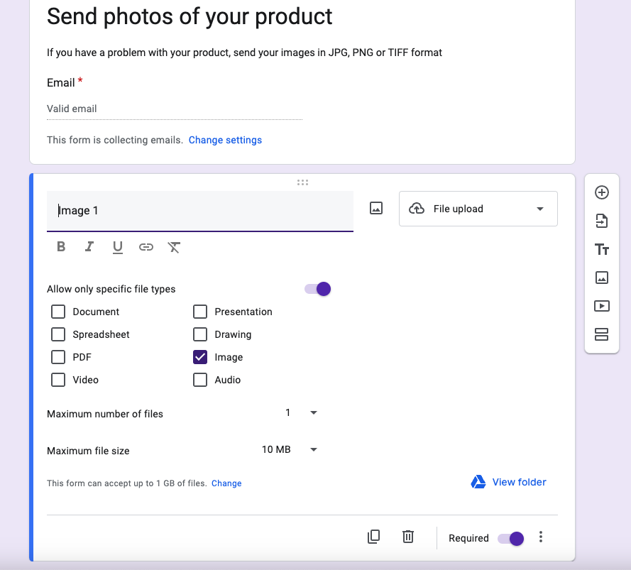 Set up your Google Form